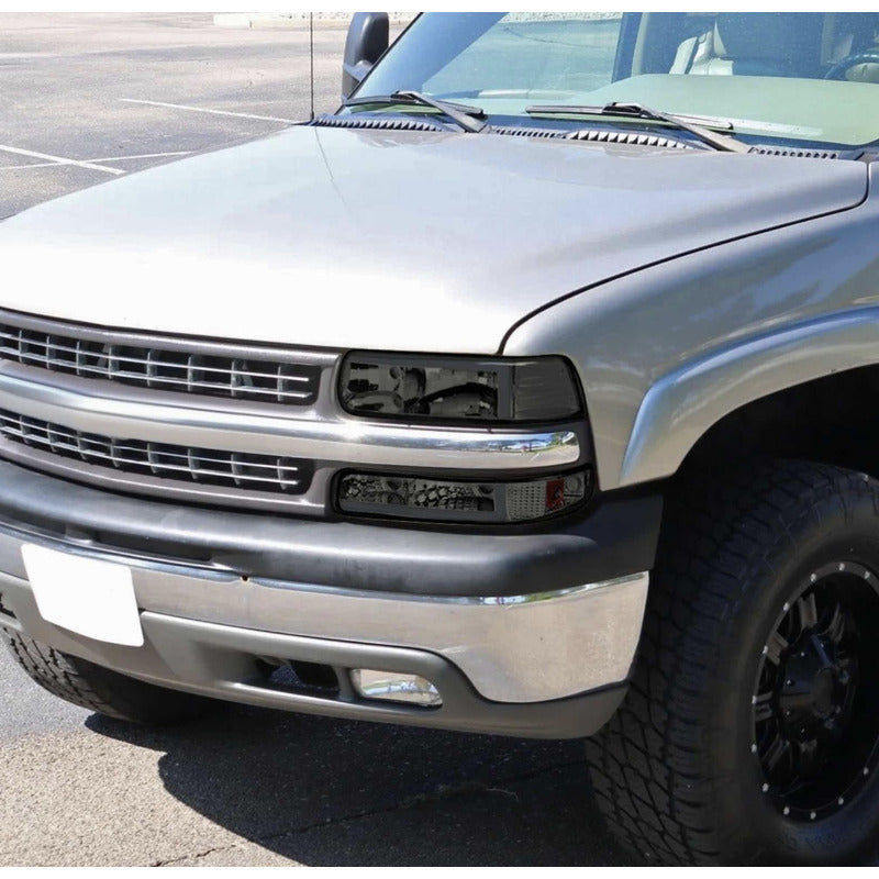 Faros Led Cheyenne Silverado Con Daño 1999 A 2002 Ambos Lados