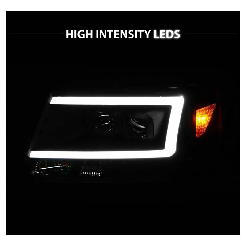 Par De Faros F-150 Lobo 2004 2005 2006 2007 2008 Fondo Negro