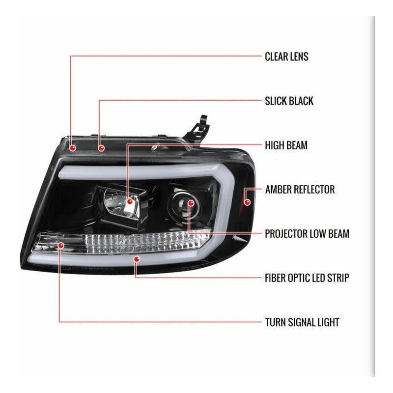 Led headlights Ford F-150 2004 to 2008 Lincoln Mark 2006 to 2008