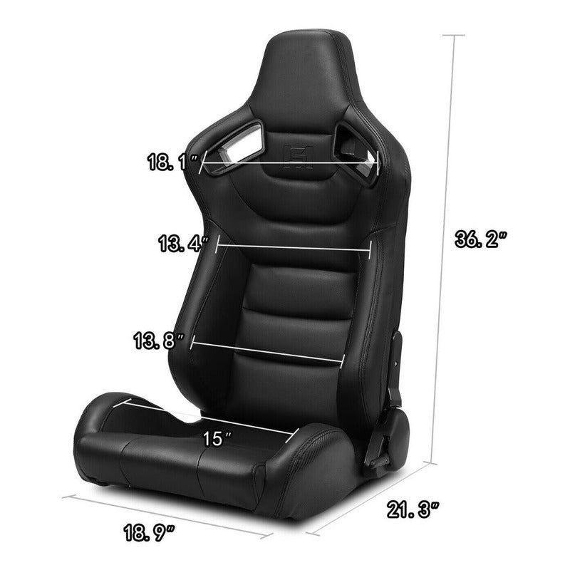 Reclining Racing Seats with Slider Adjustment