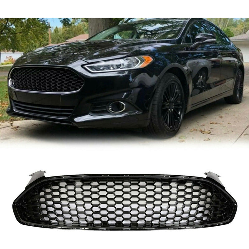 Parrilla Superior Ford Fusion Con Daño 2013 2014 2015 2016 Negro Brillante