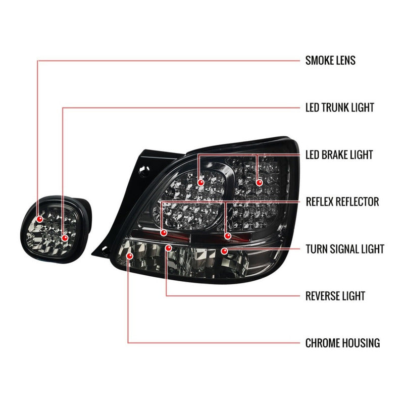 Calaveras Led Lexus Gs300/400/430 1998 a 2005