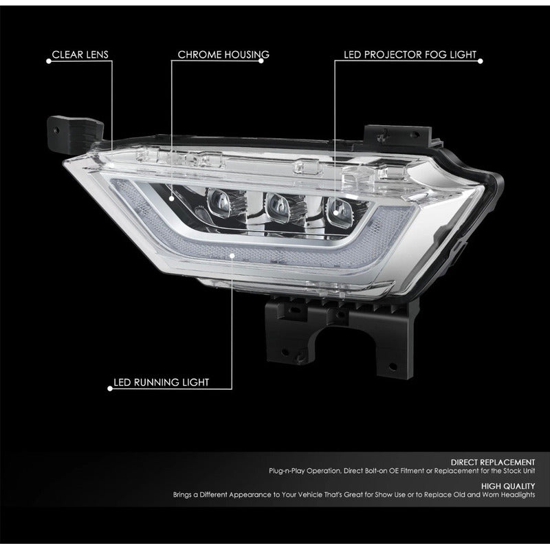 Faros Antiniebla Led Drl F-150 Lobo 2021 2022 2023 Transparente