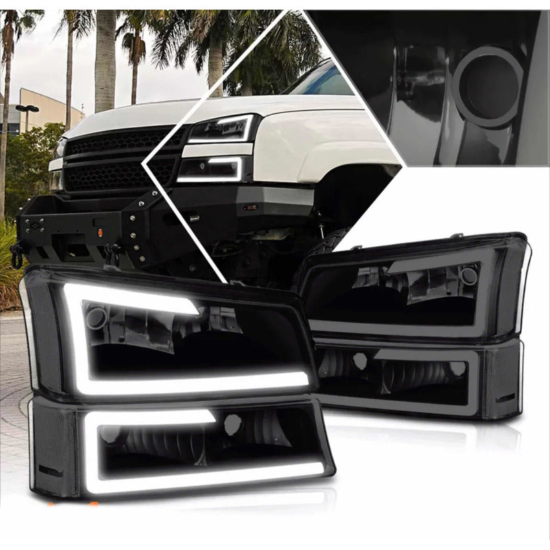 Faros Led Silverado Cheyenne Avalanche 2003 2004 2005 A 2007