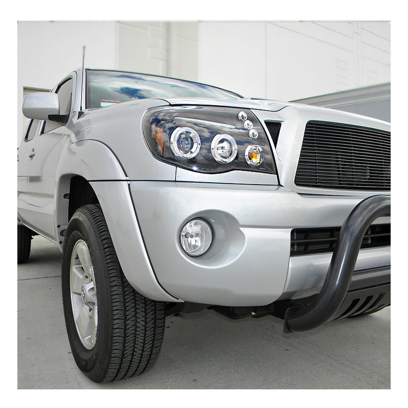 Dual Halo Led Headlights Toyota Tacoma 2005 to 2011