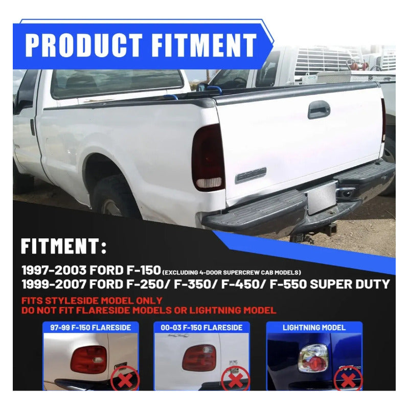 Calavera Lado Izquierdo Ford F-150 250 350 1999 A 2007 Ahumado