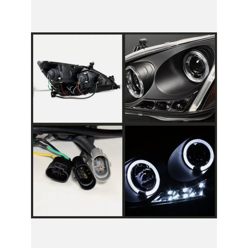 Dual Halo LED Headlights for the Honda Accord 2003 to 2007