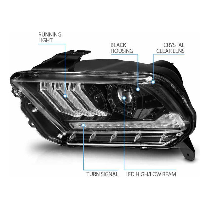 Ultra Led Headlights Ford Mustang 2010 to 2014
