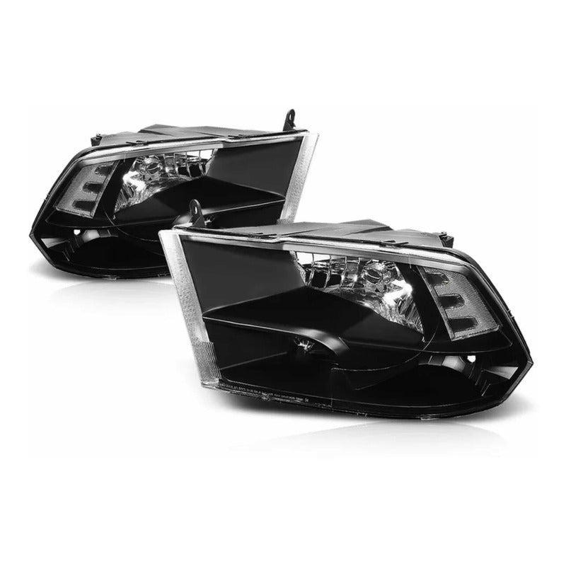 Dodge Ram Headlights 2009 2010 2011 2012 2013 Black Background