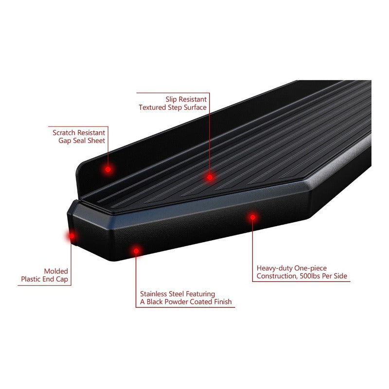 Estribos Laterales Toyota Tacoma 2024 2025 Negro