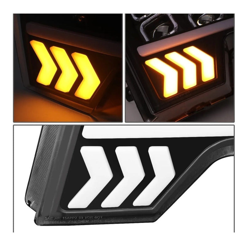 Led Drl Headlights Ford F-150 Lobo 2009 2010 2011 2012 To 2014