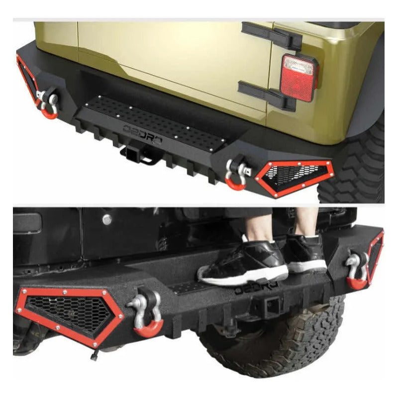 Defensas Trasera Delantera Jeep Wrangler Tj Yj 1987-2006 Negro-rojo