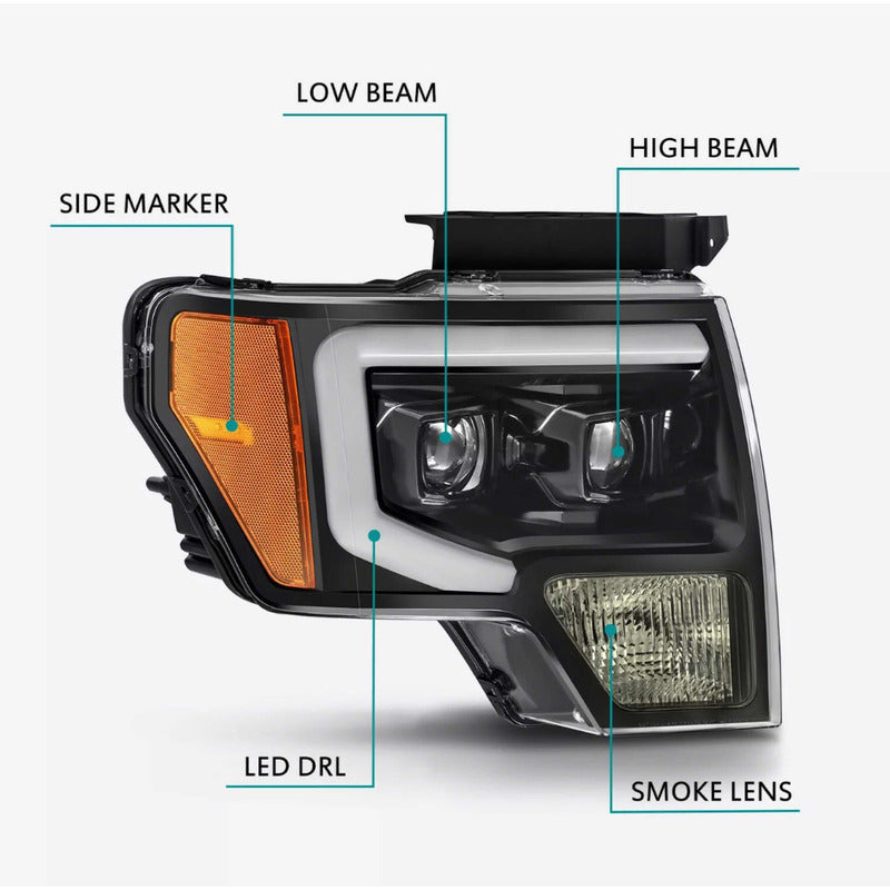 Led headlights Ford F-150 Lobo 2009 to 2014