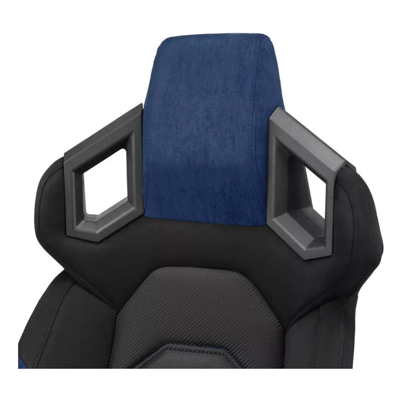 Asientos Universales De Carrera Reclinables Negro Con Azul