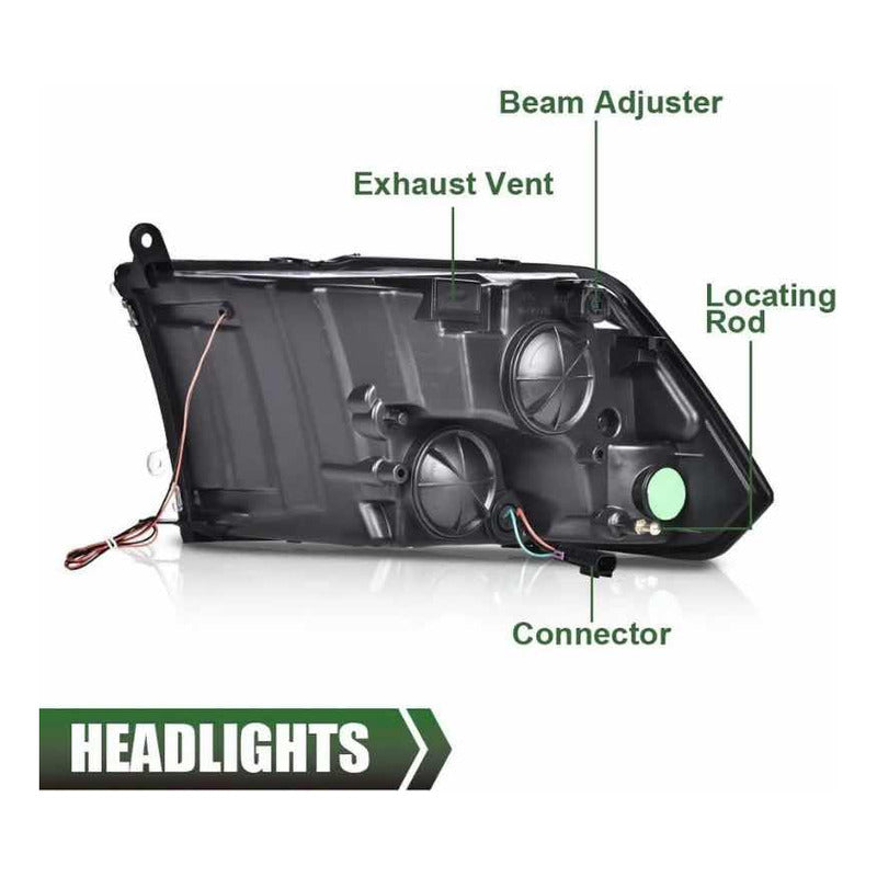 Led Headlights Ram 1500 2500 3500 2009 to 2018
