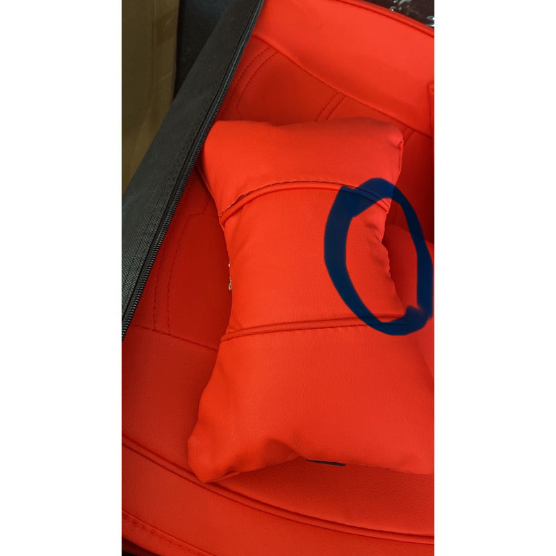 Cubre Asientos De Cuero De Lujo Universal Con Daño Rojo