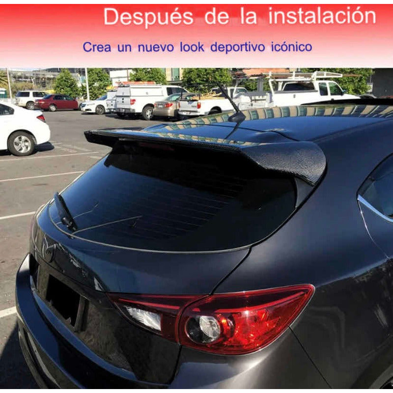 Spoiler Alerón Fibra De Carbono Mazda 3 Hatchback 2014-2019