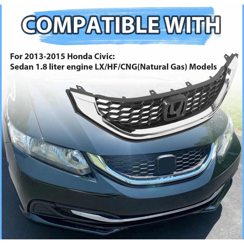 Parrilla Cromada Honda Civic 2013 a 2015