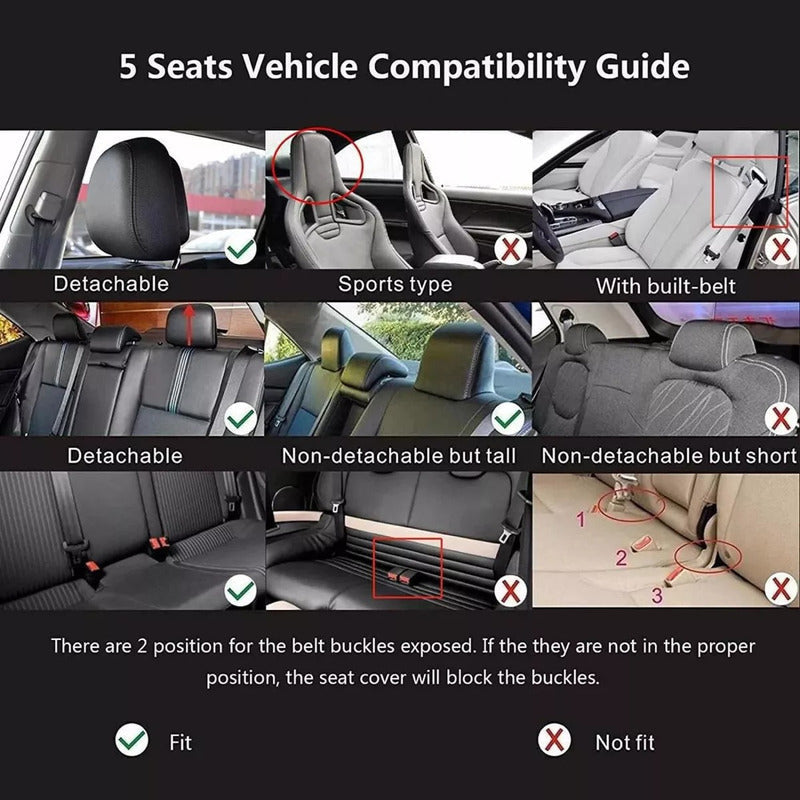 Universal Cushion Luxury Leather Seat Covers