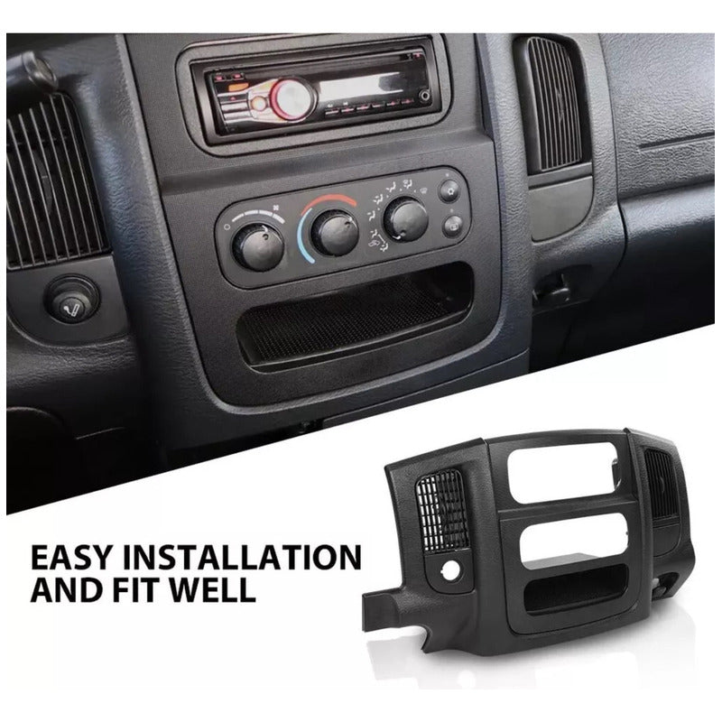 Bisel Consola Central Radio Dodge Ram 2002 A 2005 Negro