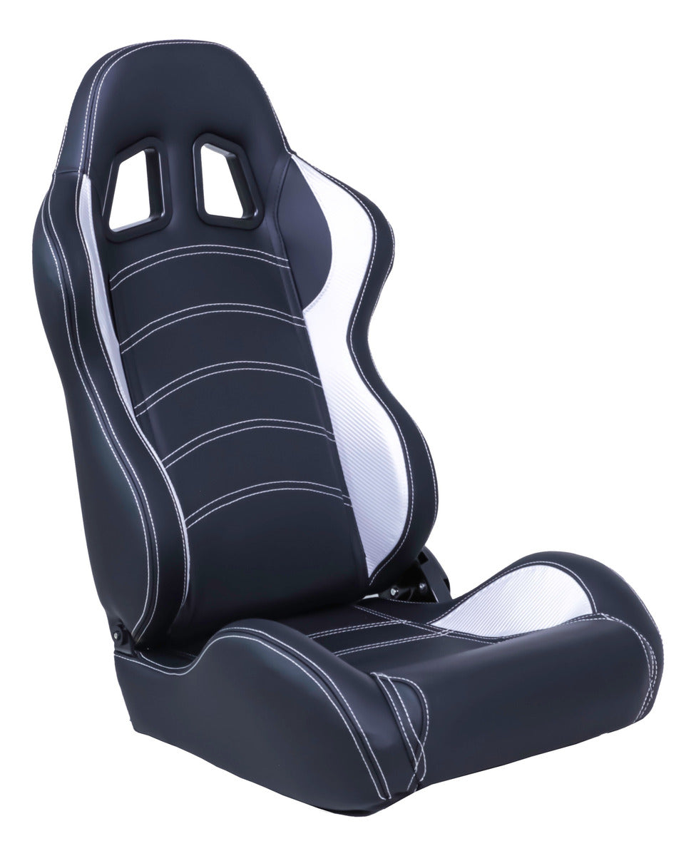 Par De Asientos Estilo De Carreras Pvc Con Deslizador