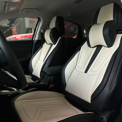 Cubre Asientos Delanteros Y Traseros De Cuero Lujo Universal