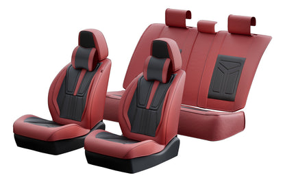 Cubre Asientos Delanteros Y Traseros De Cuero Lujo Universal