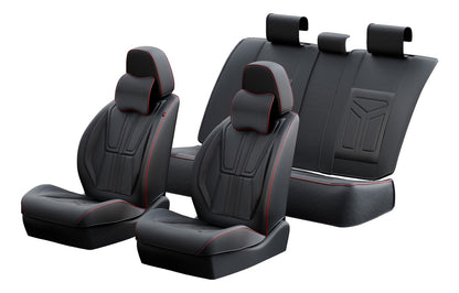 Cubre Asientos Delanteros Y Traseros De Cuero Lujo Universal