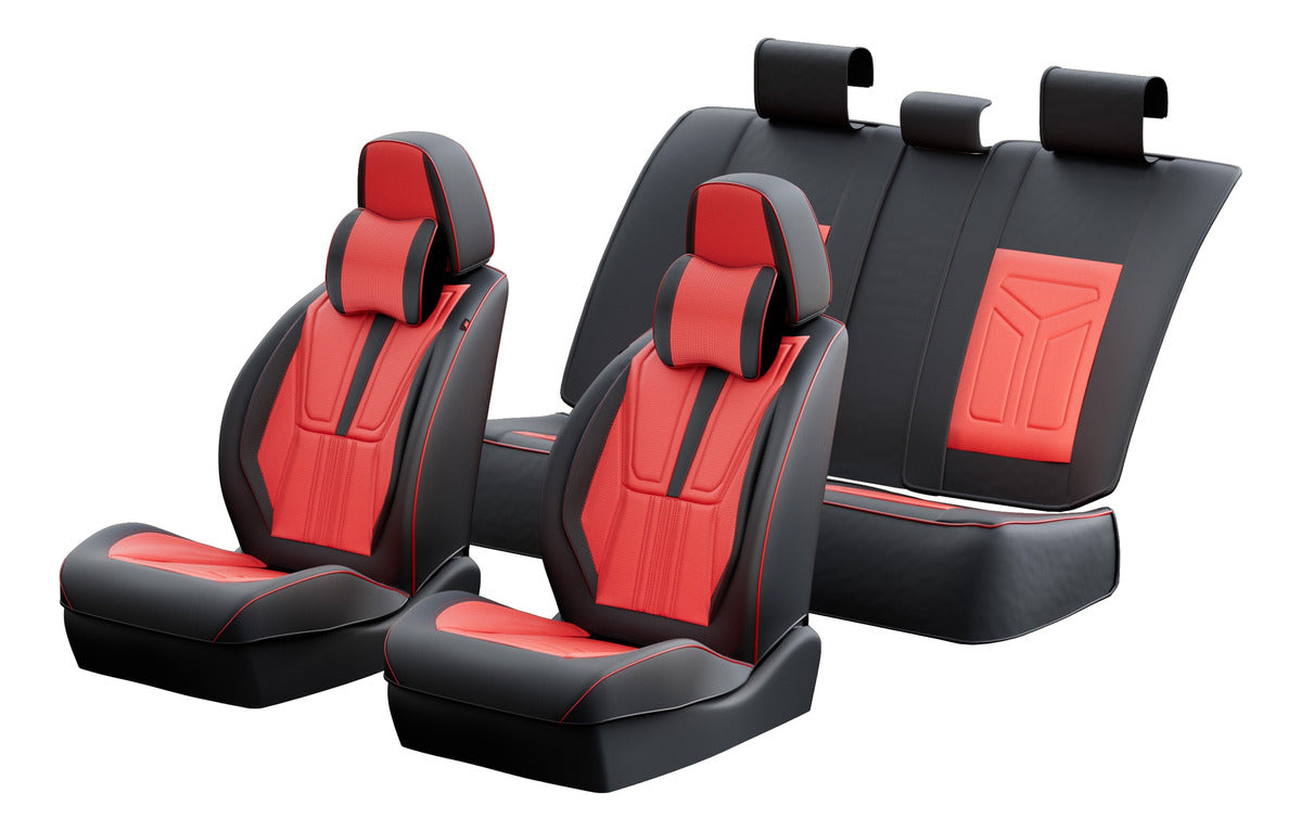 Cubre Asientos Delanteros Y Traseros De Cuero Lujo Universal