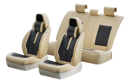 Cubre Asientos Delanteros Y Traseros De Cuero Lujo Universal