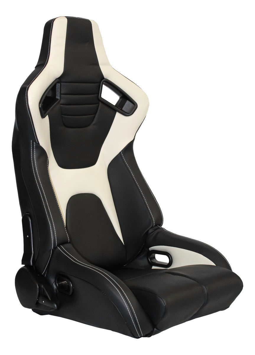 Par De Asientos Estilo De Carreras Pvc Con Deslizador
