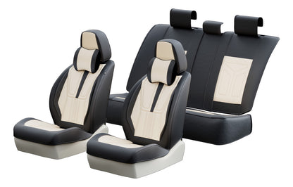 Cubre Asientos Delanteros Y Traseros De Cuero Lujo Universal