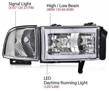 Faros Led Ram 1500 2500 3500 1994 1995 1996 A 2002 Ambos Lados