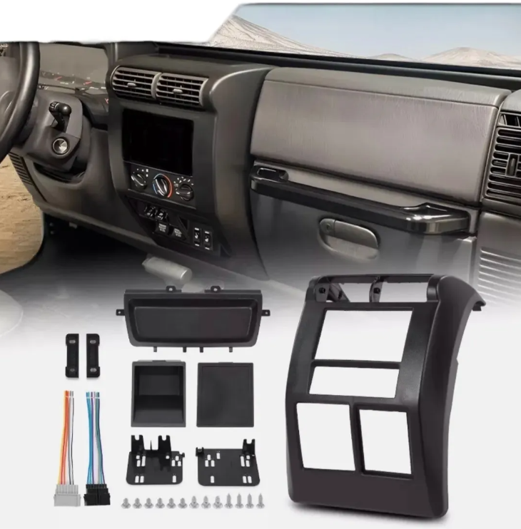 Bisel Radio Jeep Wrangler Tj 1997 1998 1999 2000 2001 2002 Negro