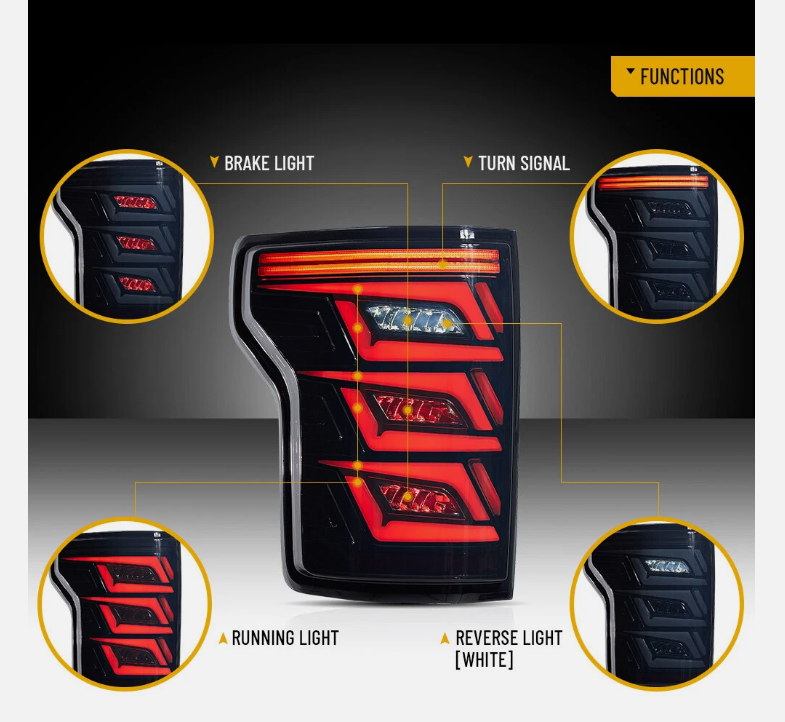 Calaveras Full Led Secuencial Ford Lobo F-150 2015 2016 2017 2018 2019 2020