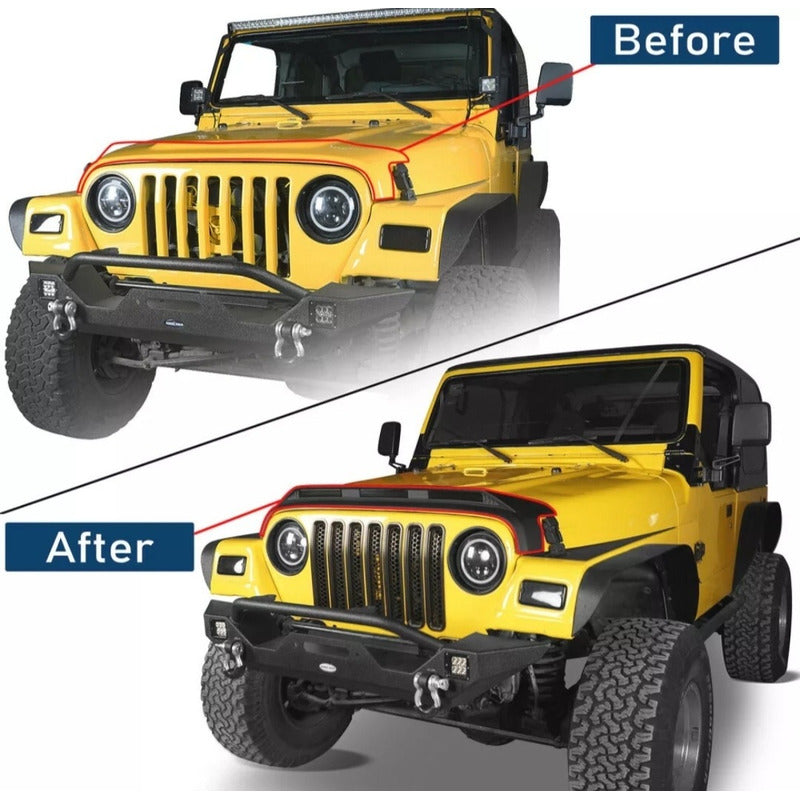 Protector Luces Parrilla Jeep Wrangler Tj 1997 1998 A 2006