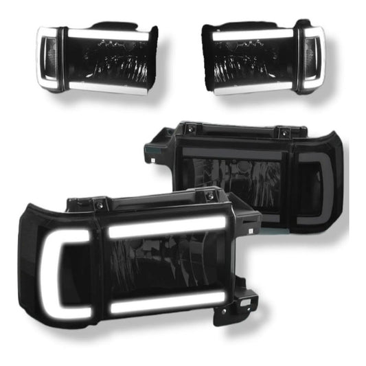 Led Drl Headlights Ford Bronco F-150 1987 to 1991