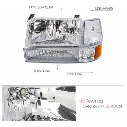 Ford F-150 Bronco headlights 1992 to 1996