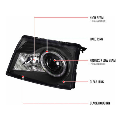 Faros Delanteros Ranger Halo Proyector 1998 1999 2000