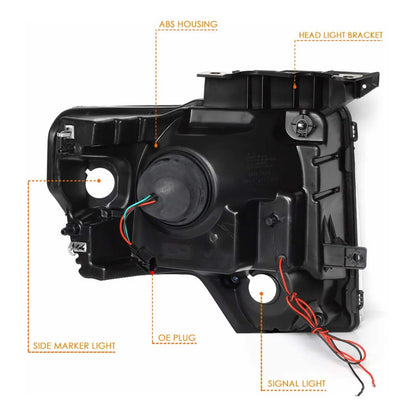 Faros Led Para Ford Lobo F-150 2009 2010 2011 2012 2013 2014
