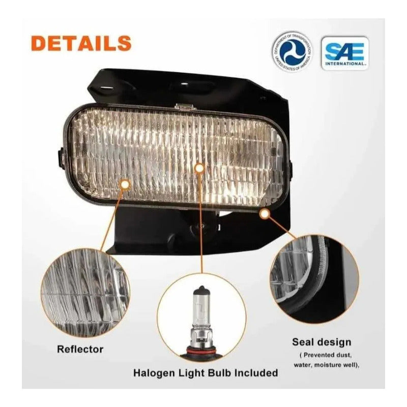 Par Faros De Niebla Ford F-150 Lobo 1999 2000 2001 2002 2003 Transparente