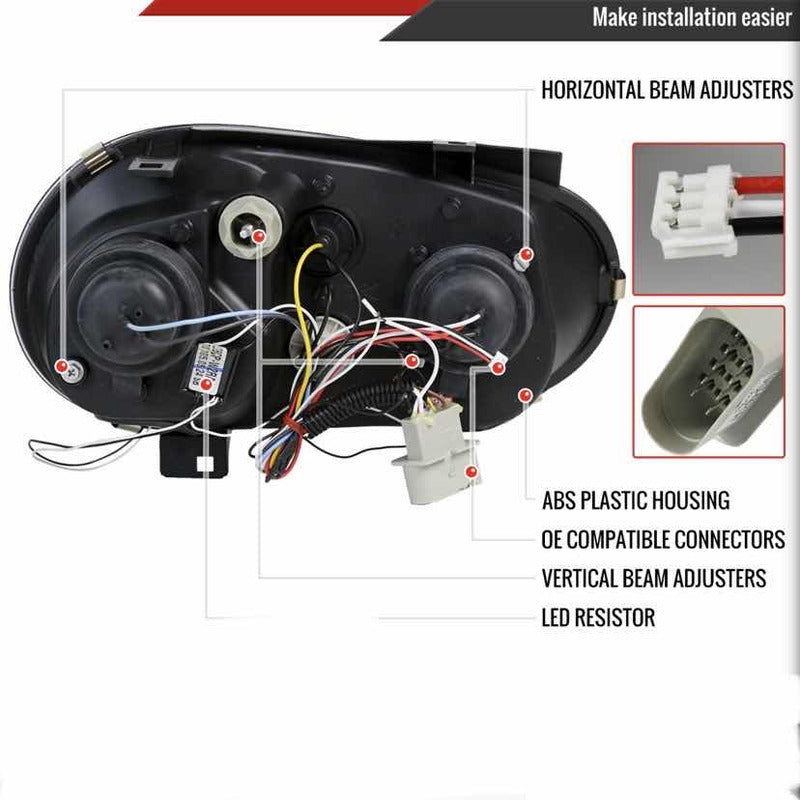 Faros Volkswagen Golf Mk4 Gti R32 1999 2000 2001 A 2006