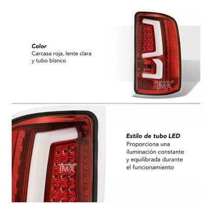 Calaveras Led Gmc Sierra 2007 2008 2009 2010 A 2013 Ambos Lados Transparente