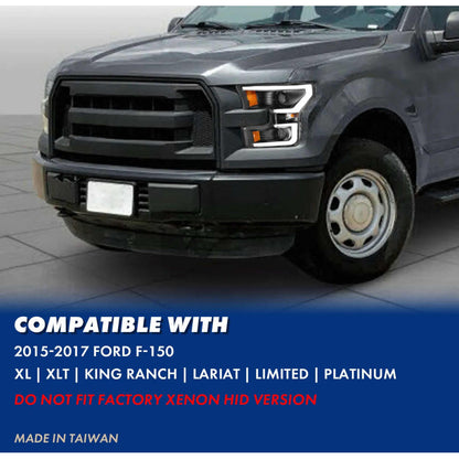 Par De Faros Ford F-150 2015 2016 2017 Fondo Negro