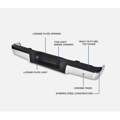 Defensa Trasera Cromada Ford F-150 2009-2014 Sin Sensores