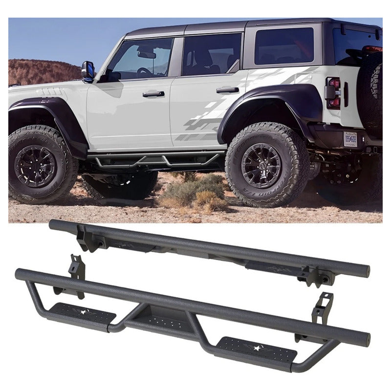 Estribos Laterales Ford Bronco 2021 2022 2023 A 2025 Negro