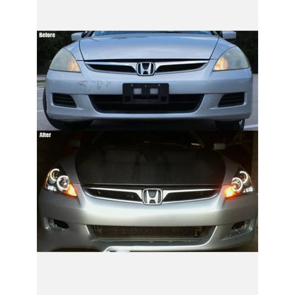 Faros Led Doble Halo Honda Accord 2003 a 2007