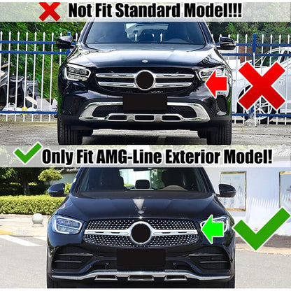 Parrilla Delantera Gt Mercedes Benz Glc X253 2020 A 2022 Negro Cromo Brillante