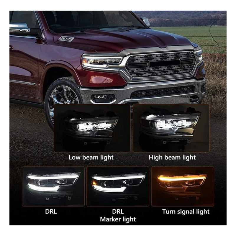 Faro Delantero Led Ram 1500 Lado Derecho 2019 A 2025 Derecho/pasajero