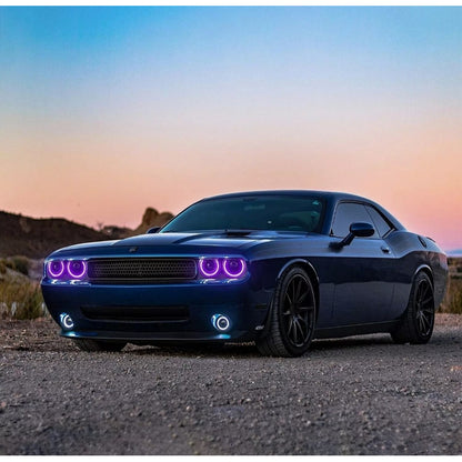 Double Beam Led Headlights Dodge Challenger 2008 2009 2010 to 2014